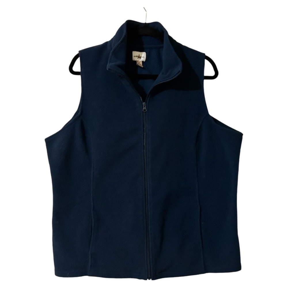 One Step Up Women Fleece Vest From Pockets Zip Front Size 2X